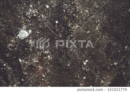 Background texture. Aged dark concrete surface with stones. Top view. Copy space 101831779
