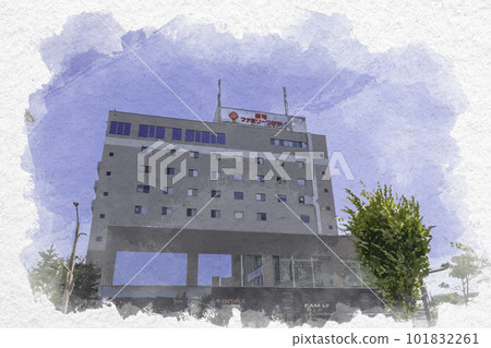 Watercolor style Yonago city area International Family Plaza Yonago City, Tottori Prefecture 101832261