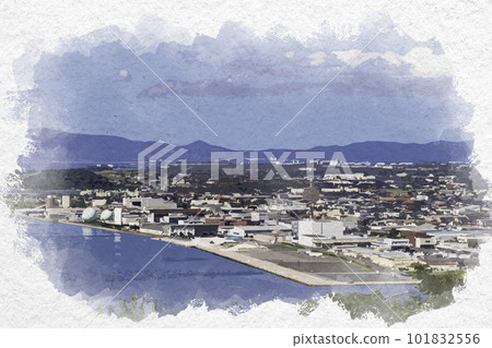 Watercolor style Yonago city area western area Yonago City, Tottori Prefecture 101832556