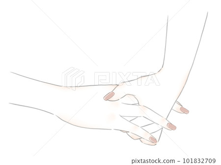 插圖自我按摩手（手部按摩） 101832709