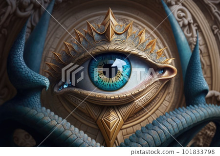 Abstract masonic all-seeing eye 101833798