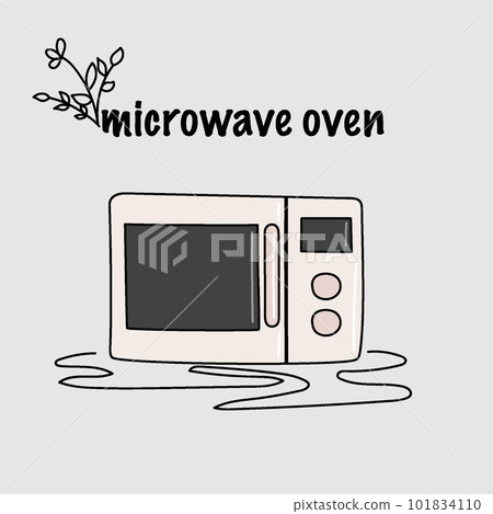 A cute picture, microwave with a beige screen. A cute picture, microwave with a beige screen. 101834110