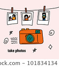 cute postcard, take photos camera photo cards 101834134