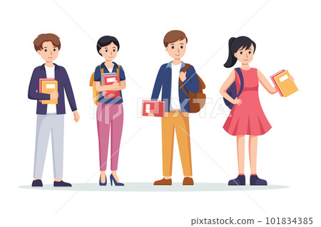 character student. Back to school , university concept vector illustration character student. Back to school , university concept vector illustration 101834385