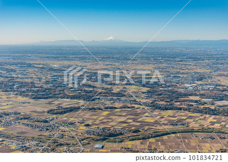 茨城縣筑波山，從男體山山頂看到的富士山 101834721