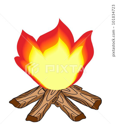 Firewood on Round Background 101834723
