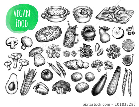 Vegan food collection. 101835285