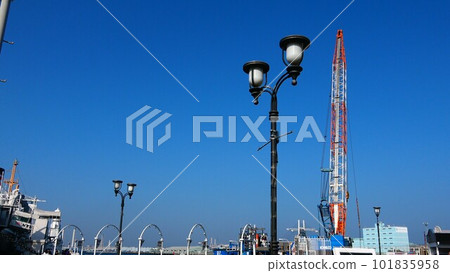 Yokohama city sea and ship scenery of port town Yokohama city sea and ship scenery of port town 101835958