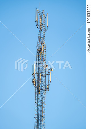 cell tower against the blue sky cell tower against the blue sky 101835993