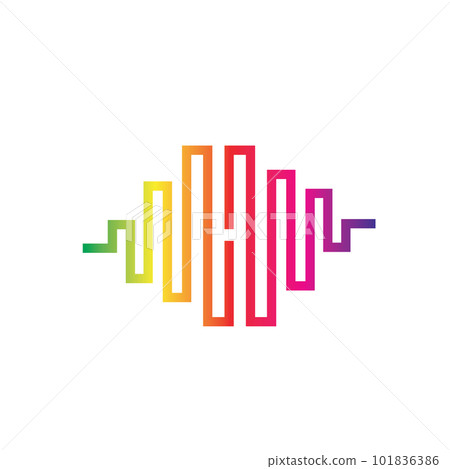 Sound waves logo vector illustration Sound waves logo vector illustration 101836386