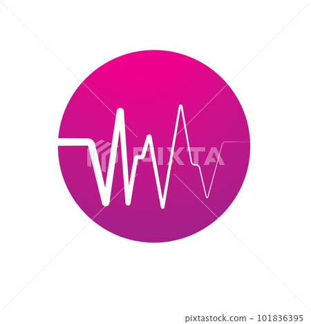Sound waves logo vector illustration 101836395