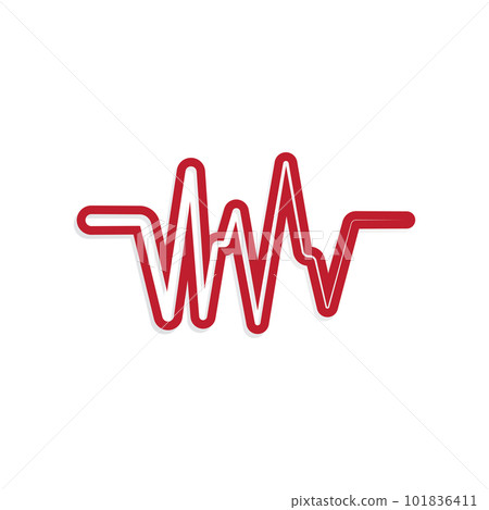 Sound waves logo vector illustration 101836411