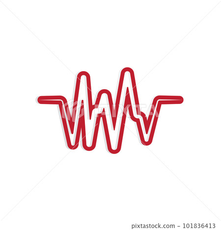 Sound waves logo vector illustration 101836413