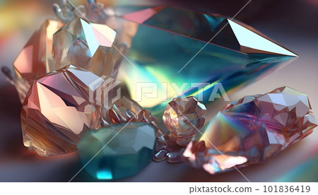 Magical iridescent crystals natural background Magical iridescent crystals natural background 101836419