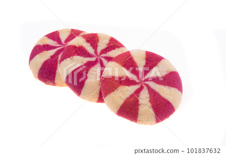 striped cookies isolated 101837632