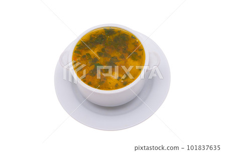 chicken soup isolated 101837635