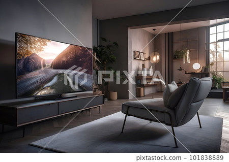 Large TV and relaxing chairs Large TV and relaxing chairs 101838889
