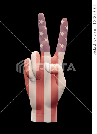 Peace Sign. USA national flag Peace Sign. USA national flag 101839102