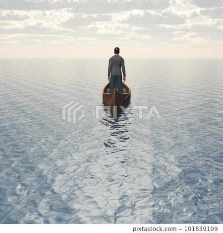 Man in canoe 101839109