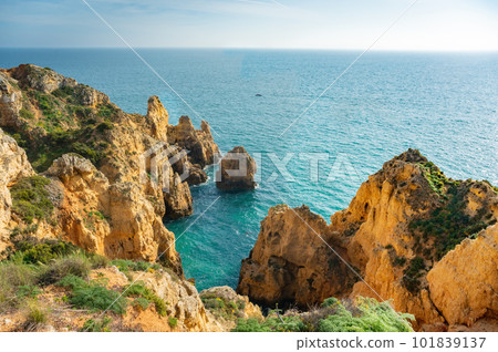 Natural caves and beach, Algarve Portugal Natural caves and beach, Algarve Portugal 101839137