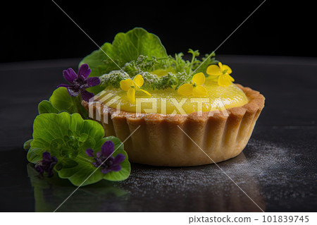 Custard Tart, Macao Pie, Macau Sweet Dessert, Egg Pastry, Pastel De Nata, Abstract Generative AI Illustration 101839745