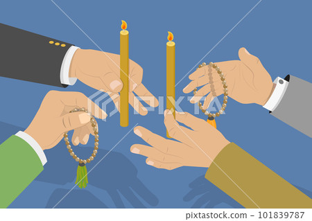 3D Isometric Flat Vector Conceptual Illustration of Religin Rite 3D Isometric Flat Vector Conceptual Illustration of Religin Rite 101839787