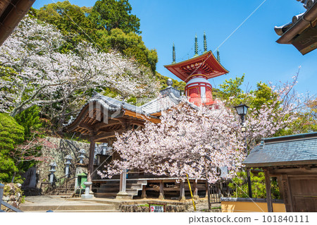 [No. 23 Fudasho] Spring Yakuoji Temple, Pilgrimage Tower [88 places in Shikoku] 101840111