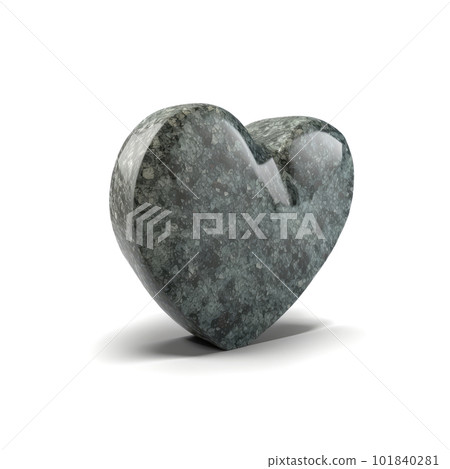 Grey Stone Heart, Polished Granite Heart 3d Imitation, Abstract Generative AI Illustration Grey Stone Heart, Polished Granite Heart 3d Imitation, Abstract Generative AI Illustration 101840281