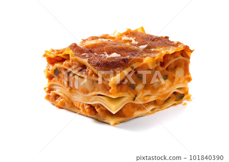 Lasagna Piece, Italian Cuisine Recipe, Cheese Lasagne, Lasagna Portion, Abstract Generative AI Illustration 101840390