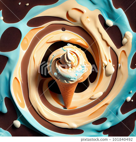 Melted Ice Cream Texture, Smooth Icecream Background, Silky Flowing Yogurt Mockup, Abstract Generative AI Illustration Melted Ice Cream Texture, Smooth Icecream Background, Silky Flowing Yogurt Mockup, Abstract Generative AI Illustration 101840492