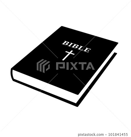 Holy bible - black and white closed book vector illustration isolated on white Holy bible - black and white closed book vector illustration isolated on white 101841455