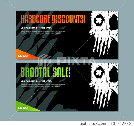 Cursed skull sale flyer templates. Vector eps10 101842780
