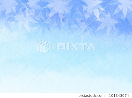 Japanese paper early summer autumn leaves blue Japanese paper early summer autumn leaves blue 101843074