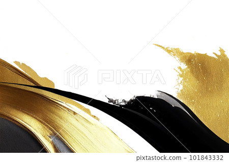 black and gold watercolor oil paint brush art background black and gold watercolor oil paint brush art background 101843332