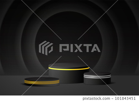 Podium pedestal realistic 3D vector illustration 101843451