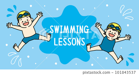 Swimming swimming school children illustration main visual 101843537
