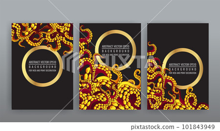 Octopus abstract frame design, creative ocean - Stock Illustration  [101843949] - PIXTA