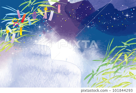 Tanabata, milky way background illustration 101844293