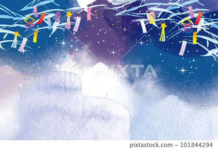 七夕，銀河背景圖 101844294