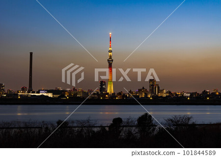 Tokyo Skytree Special illumination (prayers for recovery from the Great East Japan Earthquake) Tokyo Skytree Special illumination (prayers for recovery from the Great East Japan Earthquake) 101844589