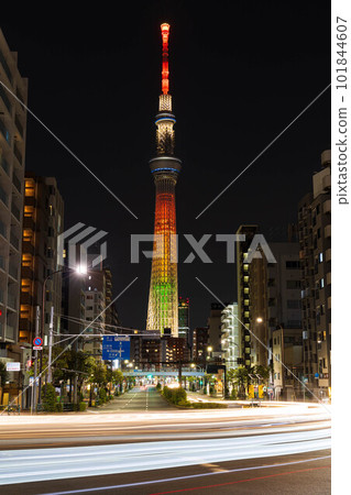 東京晴空塔特別點燈(祈禱東日本大地震災後重建) 東京晴空塔特別點燈(祈禱東日本大地震災後重建) 101844607