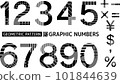 Pop patterned numbers_monochrome_gothic 101844639