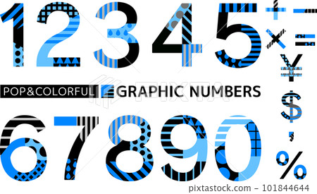 流行圖案數字_Blue Gothic 101844644