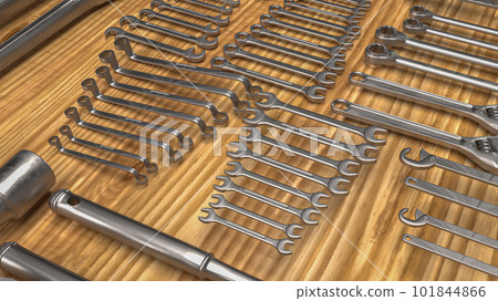 Tool equipment for garage concept 3d rendering Tool equipment for garage concept 3d rendering 101844866