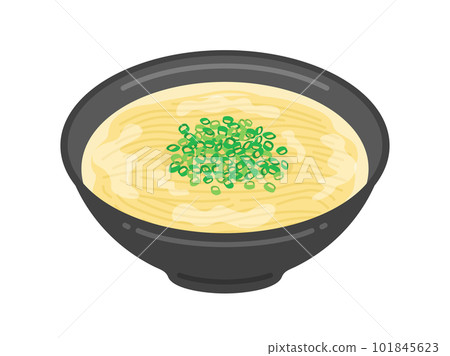 Illustration of simple tonkotsu ramen in a bowl 101845623