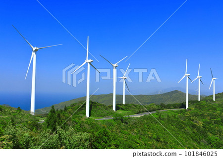 [Ehime Prefecture] Sadamisaki Peninsula Setokaze no Oka Park windmill (renewable energy) 101846025