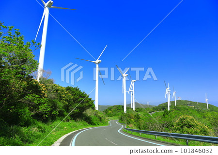 [愛媛縣]貞見崎半島瀨戶風之丘公園風車（可再生能源） 101846032