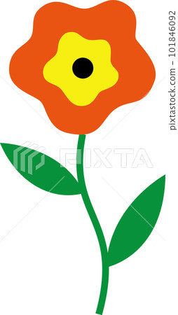 retro flower illustration 101846092