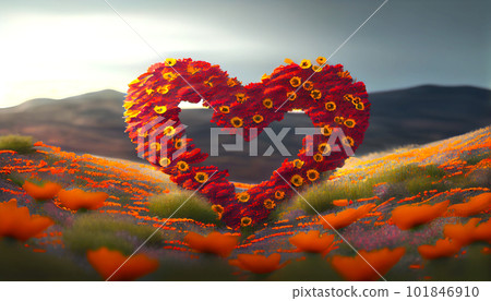 Generative AI, Heartfelt Bloom: A Natural Wonder of Love 101846910