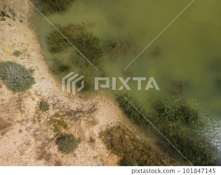Water Reservoir lies at the convergence of the valleys of the Greenfield Ukraine Water Reservoir lies at the convergence of the valleys of the Greenfield Ukraine 101847145